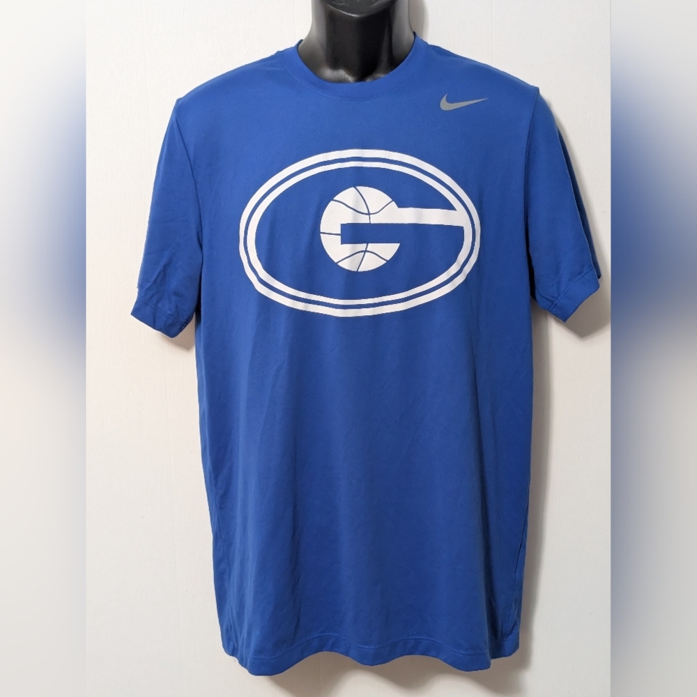 Men's Nike Blue Dri Fit Cotton Basketball Top Shirt Size Medium